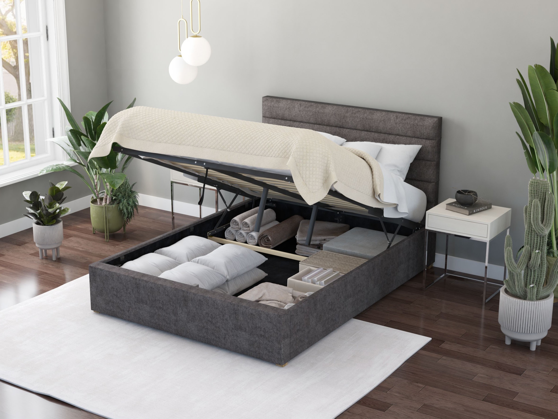 Kelly Upholstered Ottoman Bed